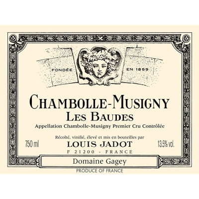 Louis Jadot (Domaine Gagey) Chambolle Musigny 1er Cru Les Baudes 2009 (12x75cl)