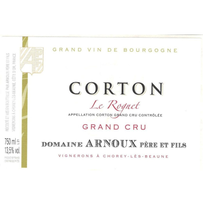 Arnoux Pere et Fils Corton Grand Cru Rognet 2020 (6x150cl)