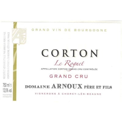 Arnoux Pere et Fils Corton Grand Cru Rognet 2021 (6x150cl)