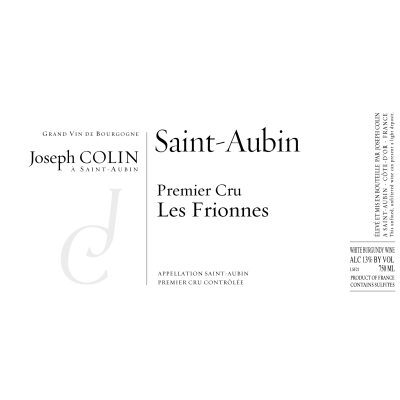 Joseph Colin Saint Aubin 1er Cru Les Frionnes 2023 (6x75cl)