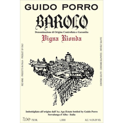 Guido Porro Barolo Vigna Rionda 2019 (6x75cl)