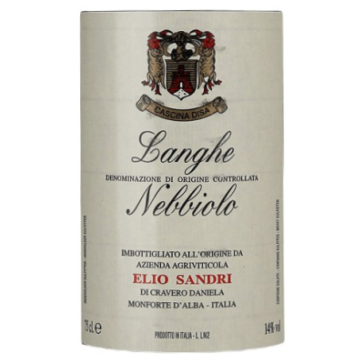 Elio Sandri Langhe Nebbiolo 2022 (6x75cl)