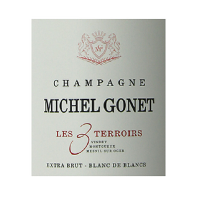 Michel Gonet Le Mesnil-sur-Oger Les 3 Terroirs Extra Brut Blanc de Blancs  2018 (6x75cl)