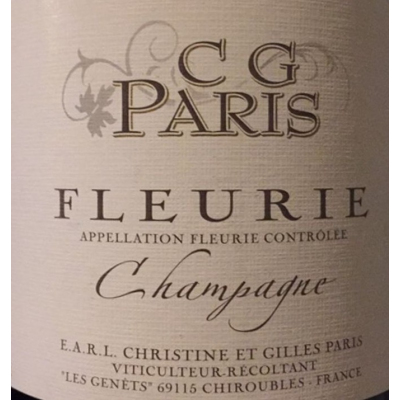 CG Paris Fleurie Champagne 2019 (12x75cl)