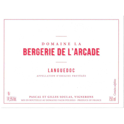 La Bergerie de l'Arcade Rouge 2018 (12x75cl)
