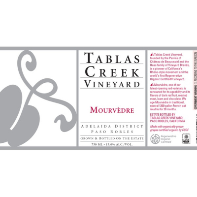 Tablas Creek, Mourvedre, Adelaida District 2018 (12x75cl)