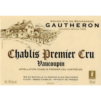Alain Gautheron Chablis 1er Cru Vaucoupin 2021 (6x75cl)