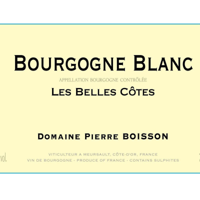 Pierre Boisson Bourgogne Les Belles Cotes 2020 (12x75cl)