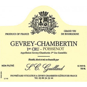 Guillard Gevrey-Chambertin 1er Cru Poissenot 2016 (6x75cl)