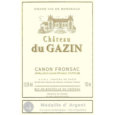 Chateau du Gazin 2020 (6x75cl)