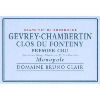 Bruno Clair Gevrey-Chambertin 1er Cru Clos du Fonteny 2022 (6x75cl)
