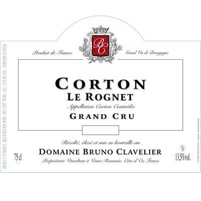 Bruno Clavelier Corton Grand Cru Le Rognet 2021 (6x75cl)