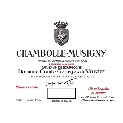 Comte Georges de Vogue Chambolle-Musigny 2009 (6x75cl)