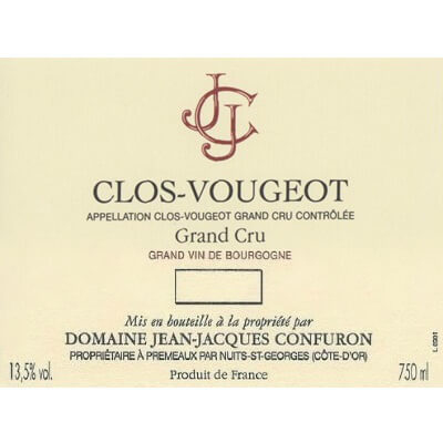 Jean-Jacques Confuron Clos-Vougeot Grand Cru 2018 (6x75cl)