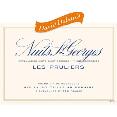 David Duband Nuits-Saint-Georges 1er Cru Les Pruliers 2017 (6x75cl)