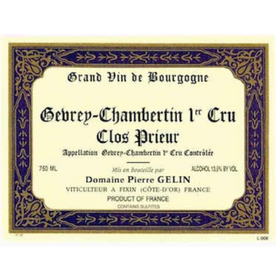 Pierre Gelin Gevrey Chambertin 1er Cru Clos Prieur 2014 (12x75cl)