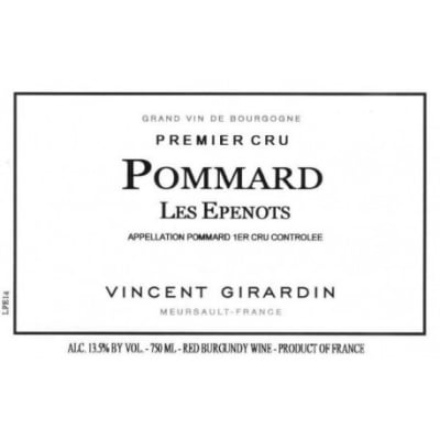 Vincent Girardin Pommard 1er Cru Les Epenots 2022 (6x75cl)