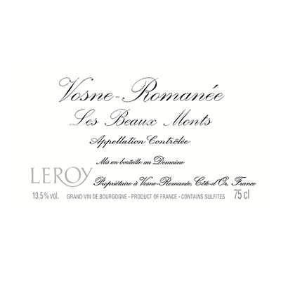 Leroy Vosne-Romanee 1er Cru Les Beaux Monts 2013 (1x75cl)
