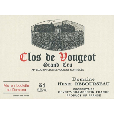 Henri Rebourseau Clos Vougeot Grand Cru 1999 (12x75cl)