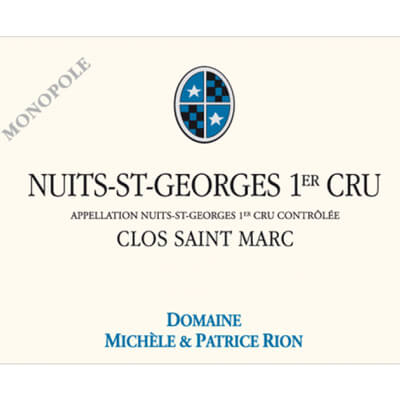 Michele et Patrice Rion Nuits-Saint-Georges Clos Saint-Marc 2020 (6x75cl)