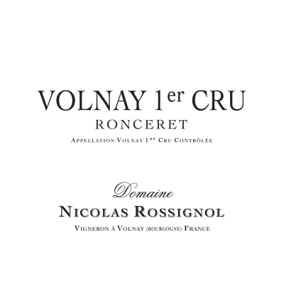 Nicolas Rossignol Volnay 1er Cru Ronceret 2018 (6x150cl)