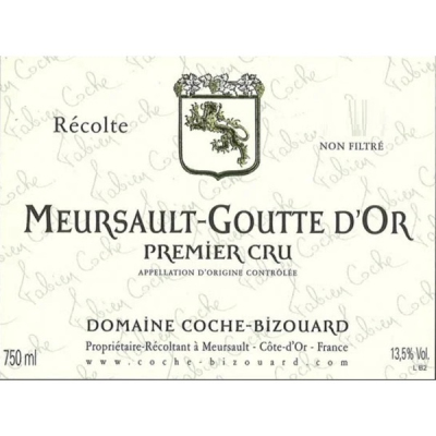Coche Bizouard Meursault 1er Cru Goutte d'Or 2019 (6x75cl)