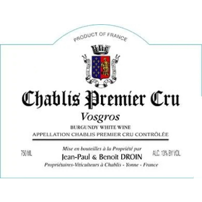 Jean-Paul Droin Chablis 1er Cru Vosgros 2021 (3x75cl)