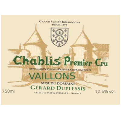 Gerard Duplessis Chablis 1er Cru Vaillons 2019 (12x75cl)