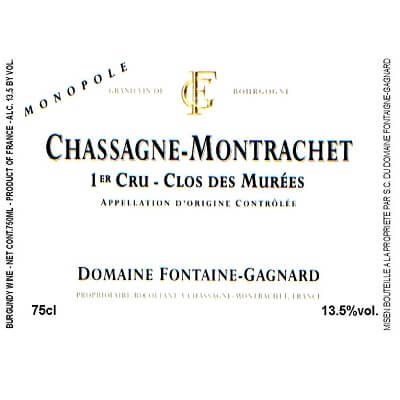 Fontaine-Gagnard Chassagne-Montrachet 1er Cru Clos des Murees 2022 (6x75cl)