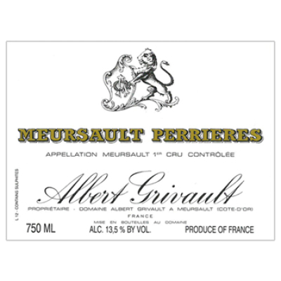 Albert Grivault Meursault 1er Cru Perrieres Blanc 2019 (6x75cl)