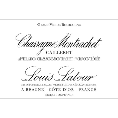Louis Latour Chassagne Montrachet 1er Cru Caillerets 2022 (6x75cl)