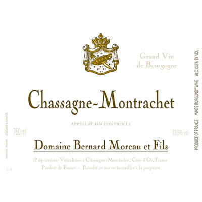 Bernard Moreau Chassagne-Montrachet 2020 (12x75cl)