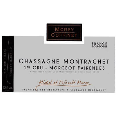 Morey-Coffinet Chassagne-Montrachet 1er Cru Morgeot Fairendes 2021 (6x75cl)