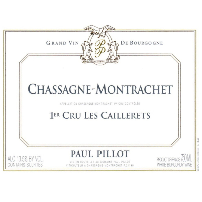 Paul Pillot Chassagne-Montrachet 1er Cru Les Caillerets 2019 (6x75cl)