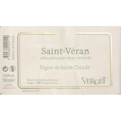 Verget Saint Veran Vigne Saint Caude 2022 (12x75cl)