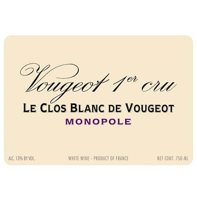 Vougeraie Vougeot 1er Cru Le Clos Blanc de Vougeot Monopole 2022 (6x75cl)