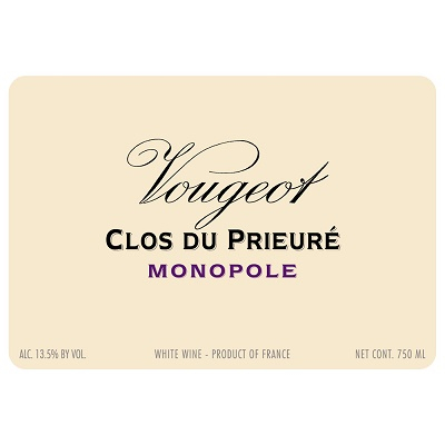 Vougeraie Vougeot 1er Cru Clos du Prieure Blanc 2018 (6x75cl)