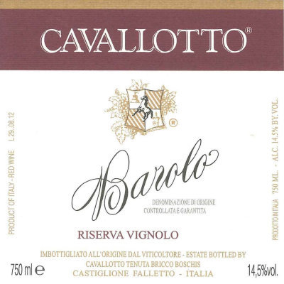 Cavallotto Barolo Riserva Vignolo 2015 (1x75cl)