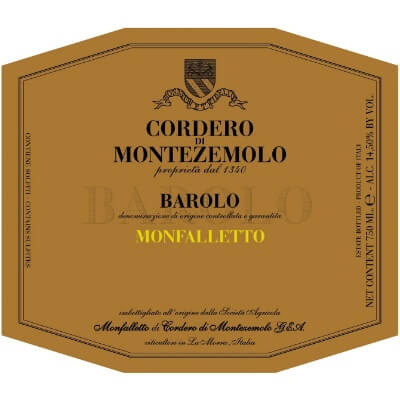 Cordero Montezemolo Barolo Monfalletto 1996 (1x300cl)