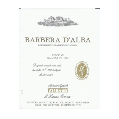 Bruno Giacosa Barbera d'Alba Falletto 2019 (6x75cl)