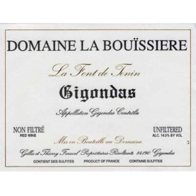 Bouissiere Gigondas Font De Tonin 2007 (1x75cl)