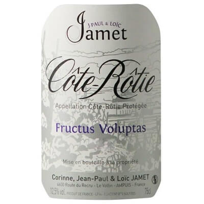 Domaine Jamet Cote-Rotie Fructus Voluptas 2020 (6x75cl)