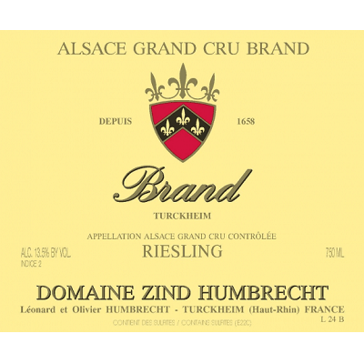 Zind Humbrecht Riesling Brand Grand Cru VT 2006 (6x75cl)
