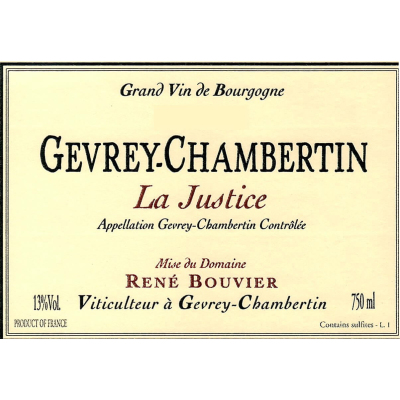 Rene Bouvier Gevrey Chambertin La Justice 2020 (6x75cl)
