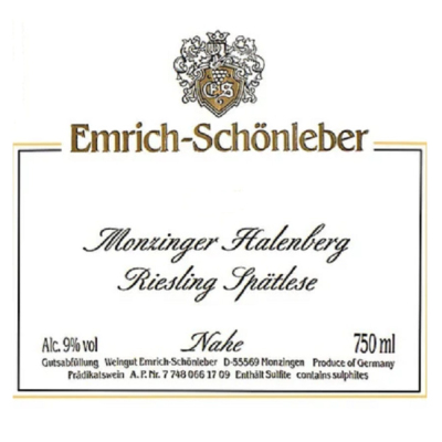 Emrich Schonleber Monzinger Halenberg Riesling Spatlese 2009 (12x75cl)