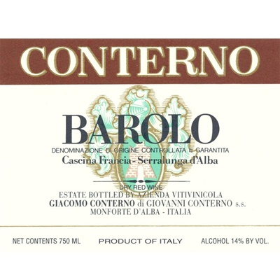 Giacomo Conterno Barolo Francia 2015 (12x75cl)