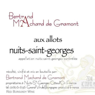 Bertrand Machard Gramont Nuits-Saint-Georges Aux Allots 2022 (1x75cl)