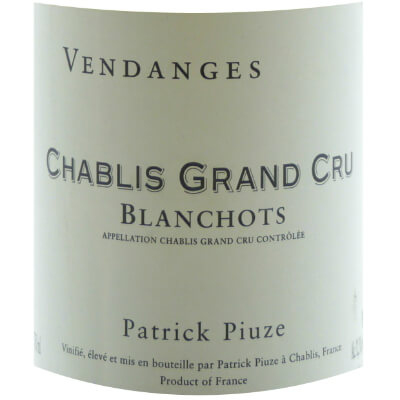Patrick Piuze Chablis Grand Cru Blanchots  2020 (12x75cl)