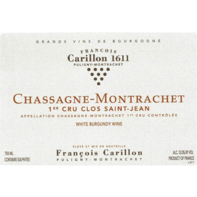 Francois Carillon Chassagne-Montrachet 1er Cru Clos Saint Jean Blanc 2011 (12x75cl)