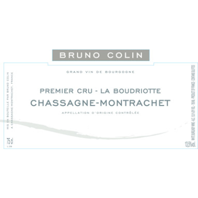 Bruno Colin Chassagne-Montrachet 1er Cru Boudriotte Blanc 2020 (6x75cl)